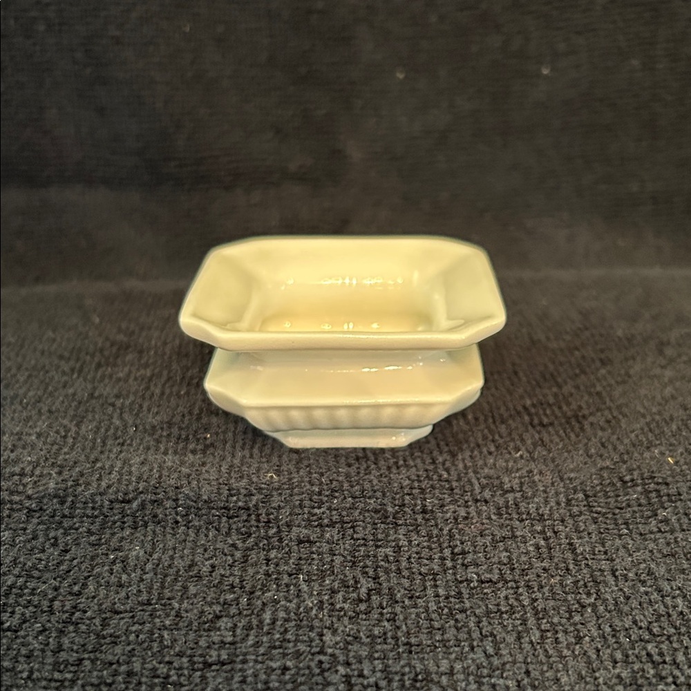 Crown Staffordshire England Fine Bone China Small Square White Pot